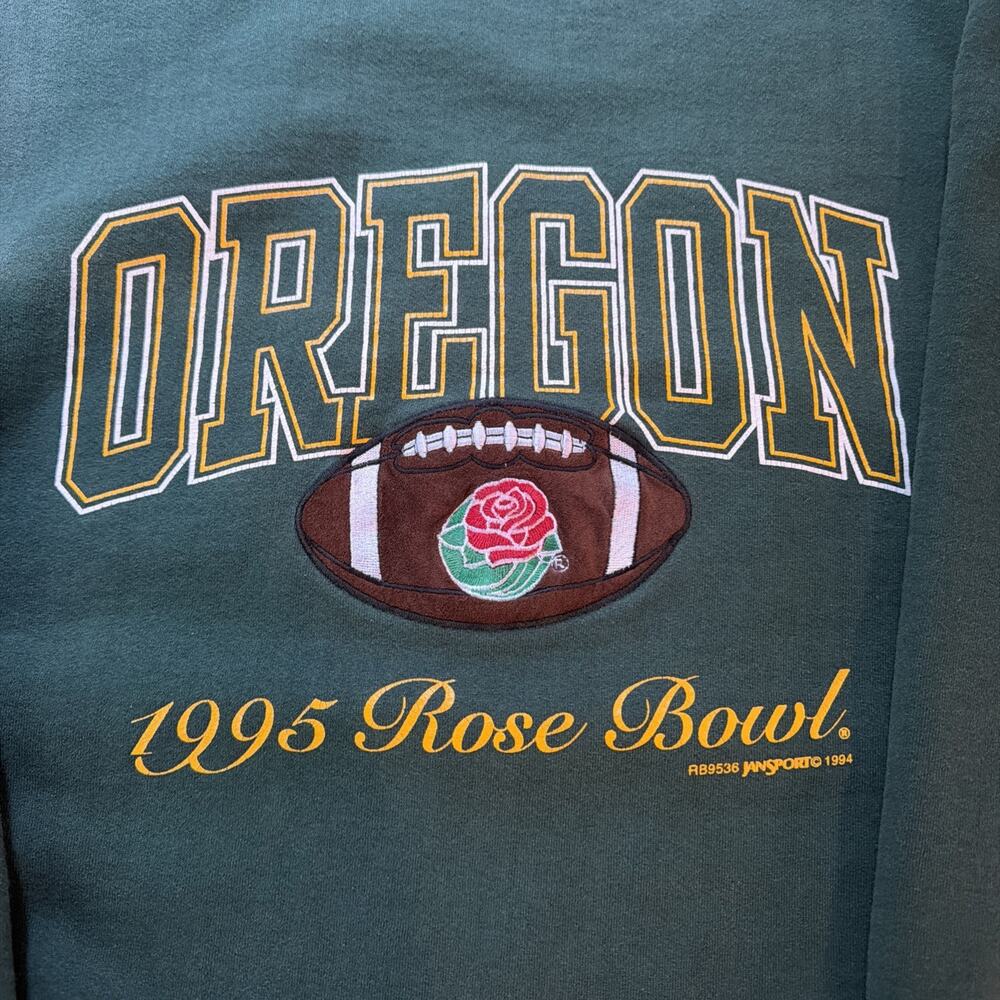 Vintage Oregon Ducks 1995 Rose Bowl Adult XL Crewneck Sweatshirt Jansport Faded
